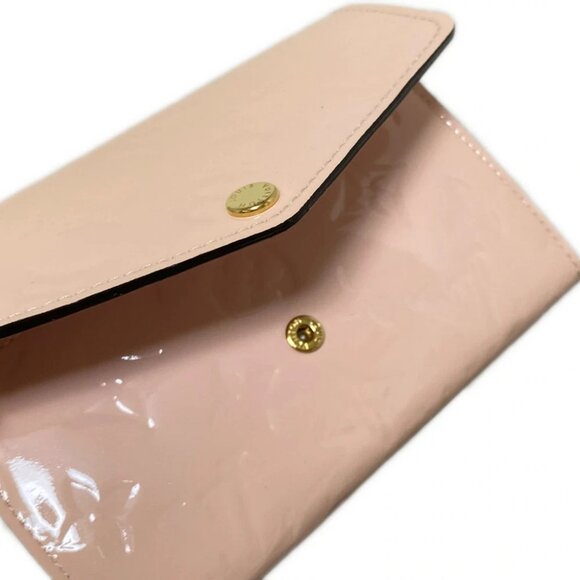 Auth LOUIS VUITTON Portofoil Sala Compact M90926 Rose Ballerine Monogram Vernis - Picture 7 of 9